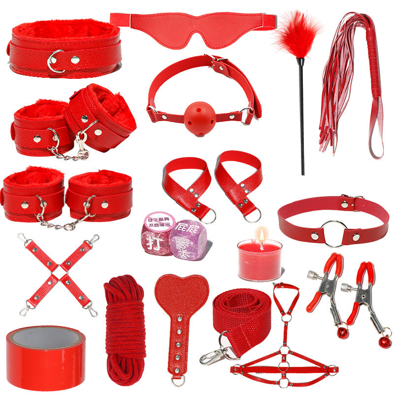 SM sex props set tuning strap bondage toy breast clip handcuffs sp aids adult sex products