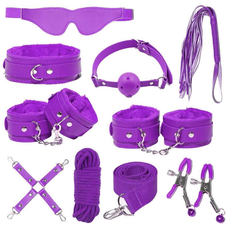 SM sex props set tuning strap bondage toy breast clip handcuffs sp aids adult sex products