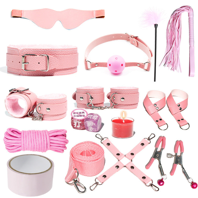 SM sex props set tuning strap bondage toy breast clip handcuffs sp aids adult sex products