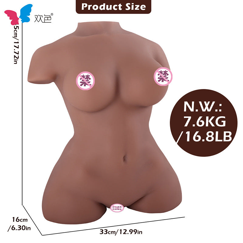 Simulation bust solid silicone doll male masturbator European and American skin tone pouring sex doll