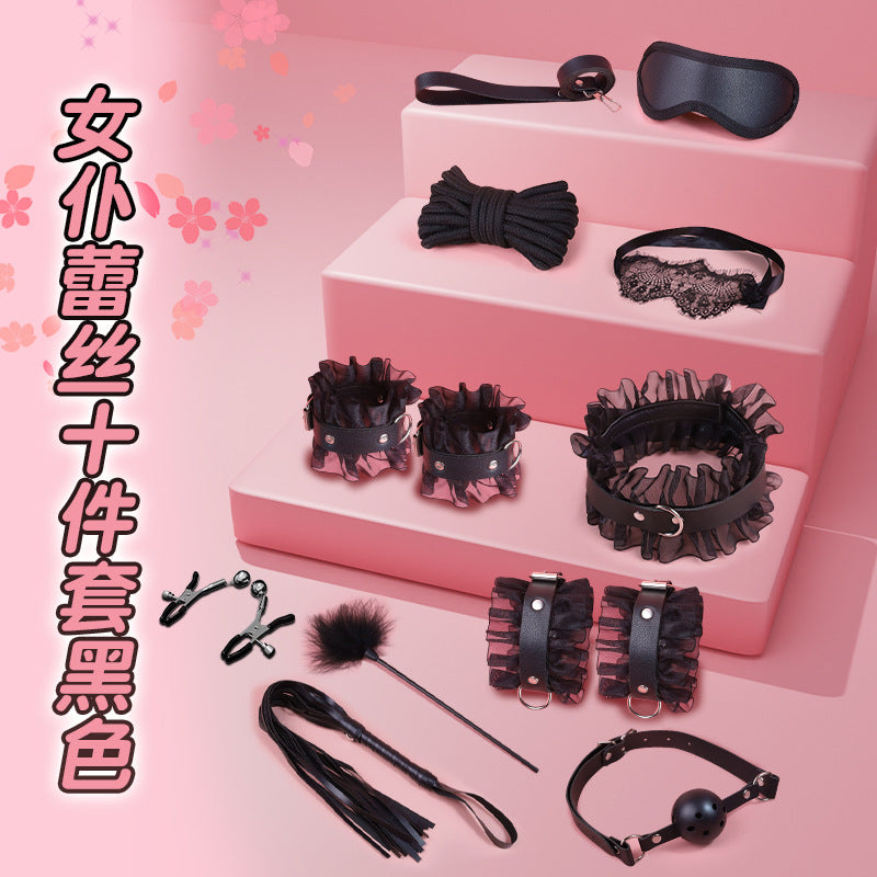 SM sex props set tuning strap bondage toy breast clip handcuffs sp aids adult sex products