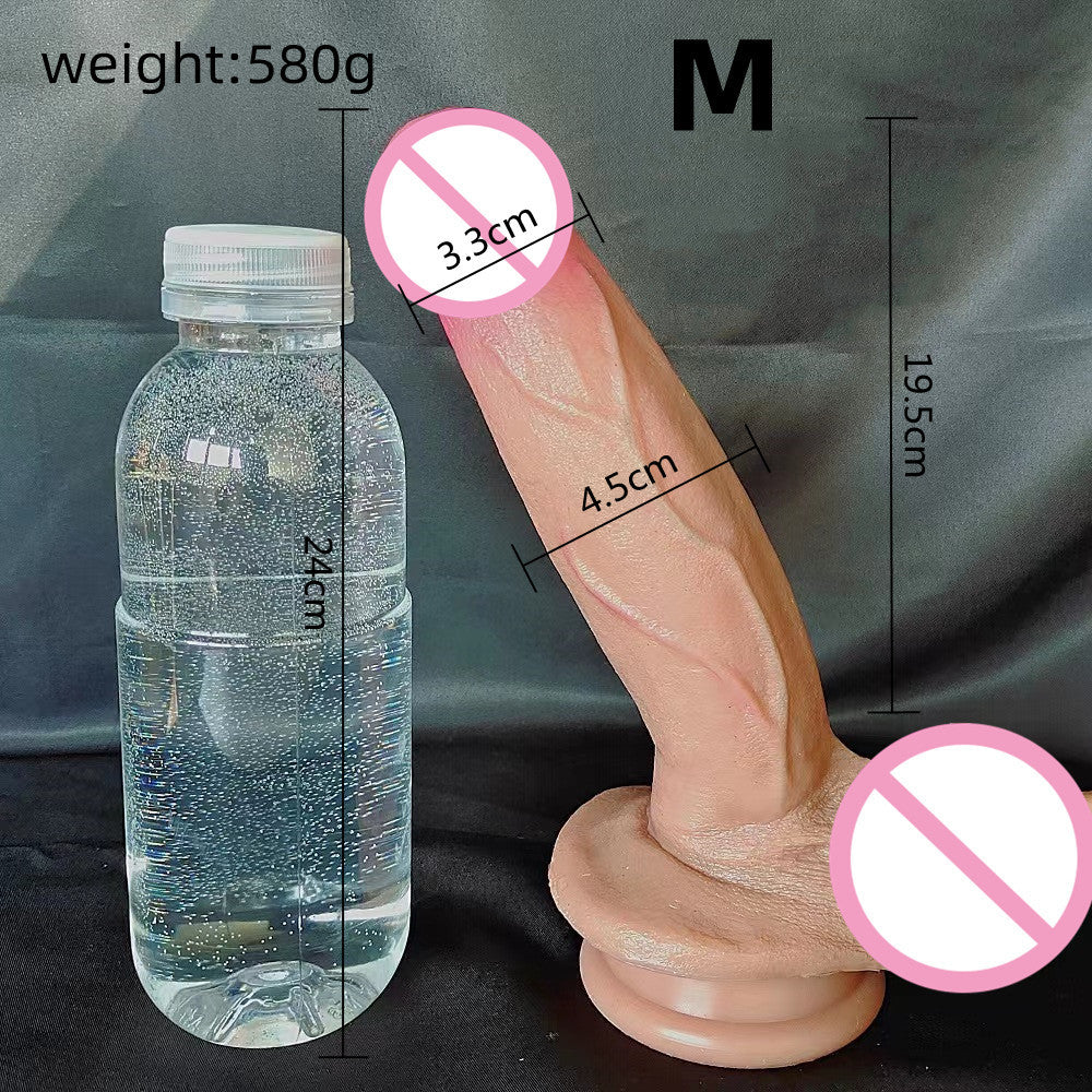 Super long and thick bursting blue tendons double-layer liquid silicone simulated penis European and American women adult masturbation dildo