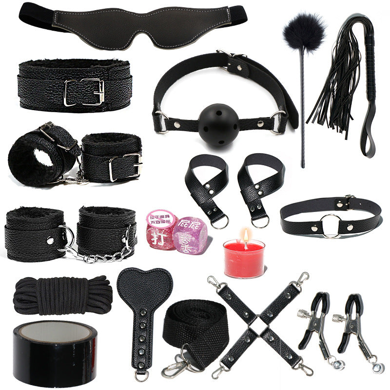 SM sex props set tuning strap bondage toy breast clip handcuffs sp aids adult sex products