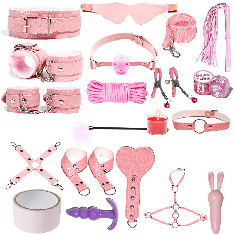 SM sex props set tuning strap bondage toy breast clip handcuffs sp aids adult sex products