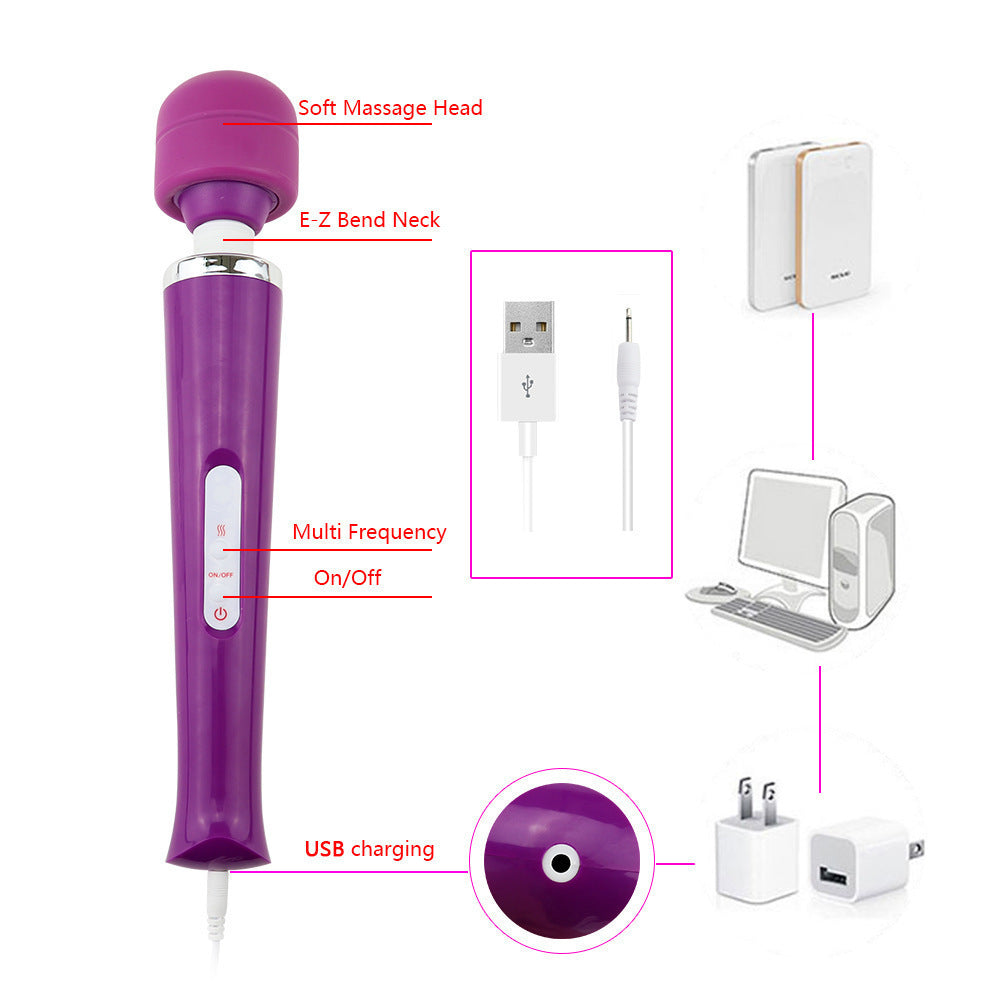 American big AV vibrator, rechargeable female masturbator, massage stick, adult sex products, wholesale of foreign trade sources