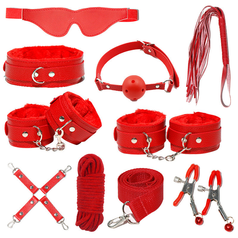 SM sex props set tuning strap bondage toy breast clip handcuffs sp aids adult sex products