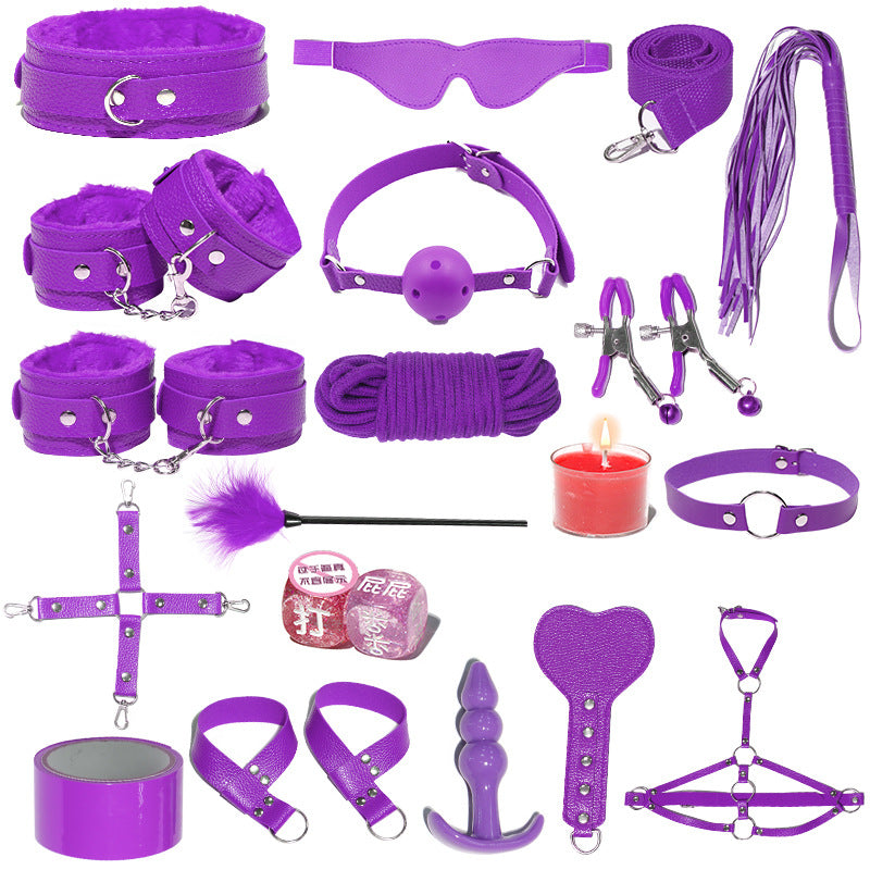 SM sex props set tuning strap bondage toy breast clip handcuffs sp aids adult sex products