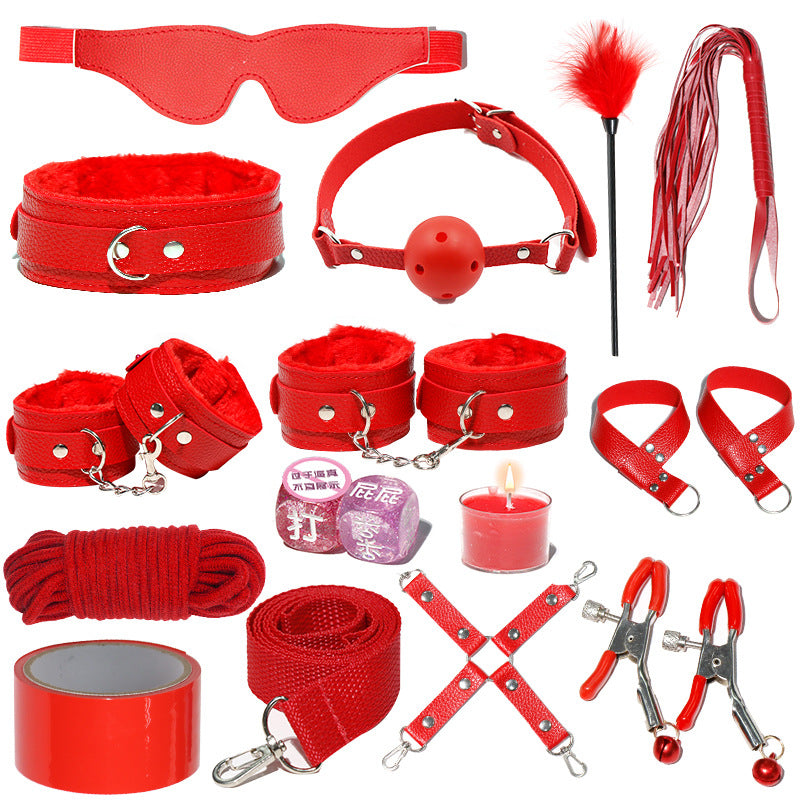 SM sex props set tuning strap bondage toy breast clip handcuffs sp aids adult sex products