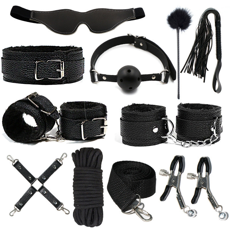 SM sex props set tuning strap bondage toy breast clip handcuffs sp aids adult sex products