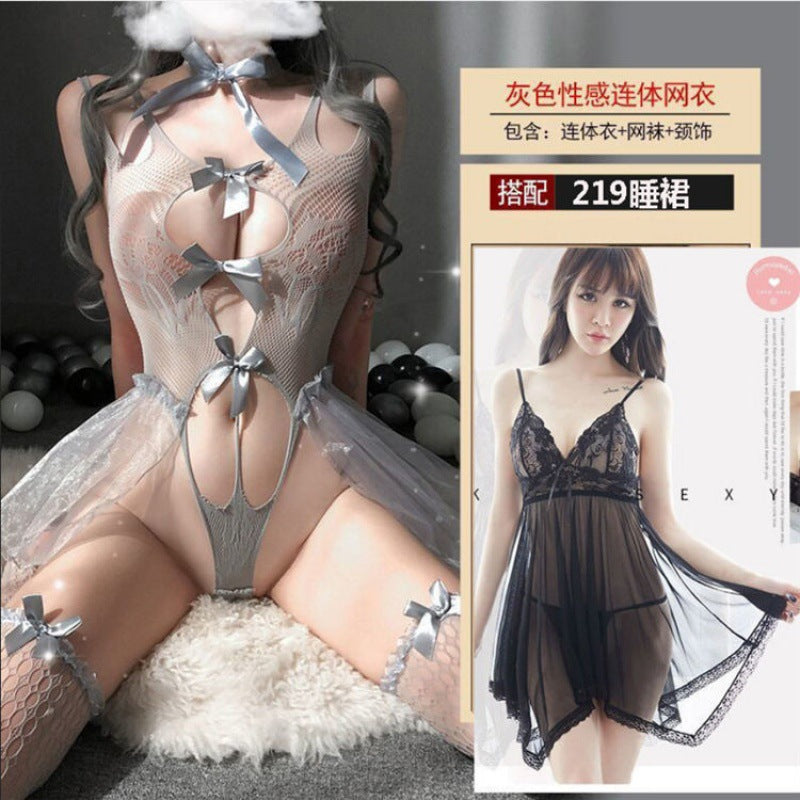 Tifei erotic underwear transparent seduction sexy sexy hot pajamas dress maid uniform free flirting passion