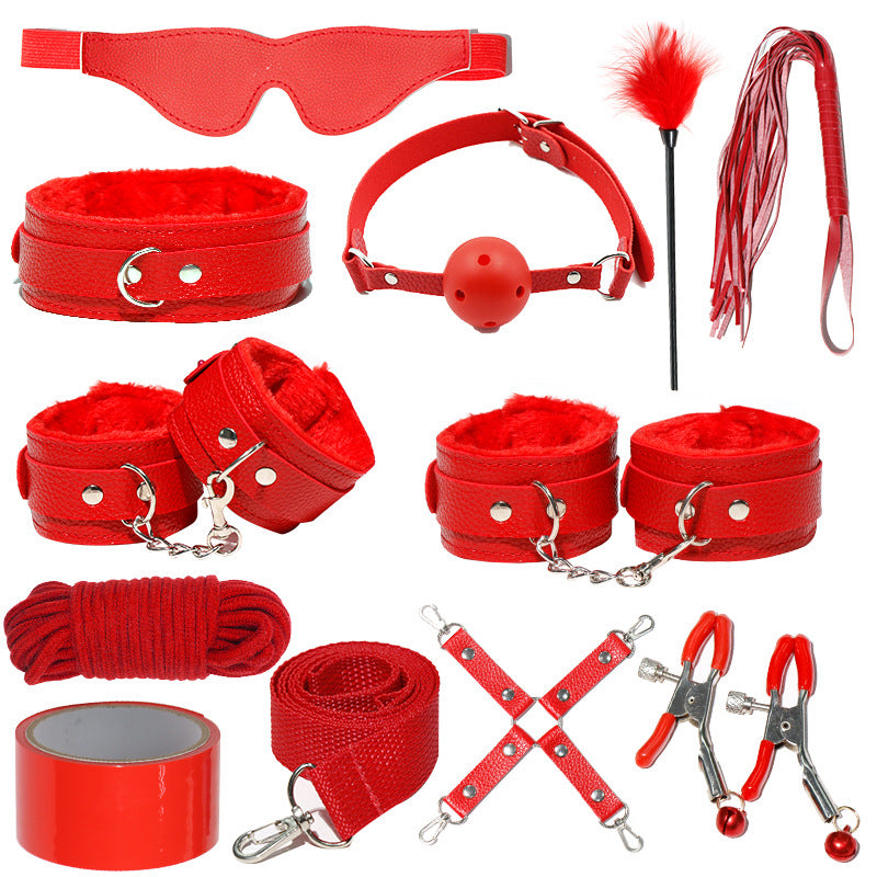 SM sex props set tuning strap bondage toy breast clip handcuffs sp aids adult sex products