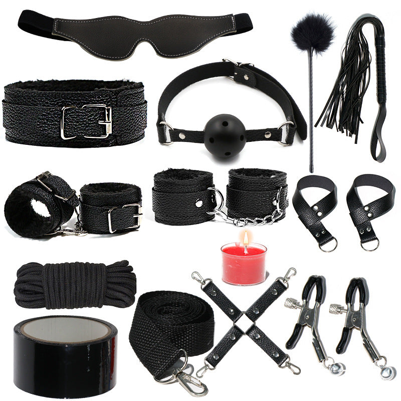 SM sex props set tuning strap bondage toy breast clip handcuffs sp aids adult sex products