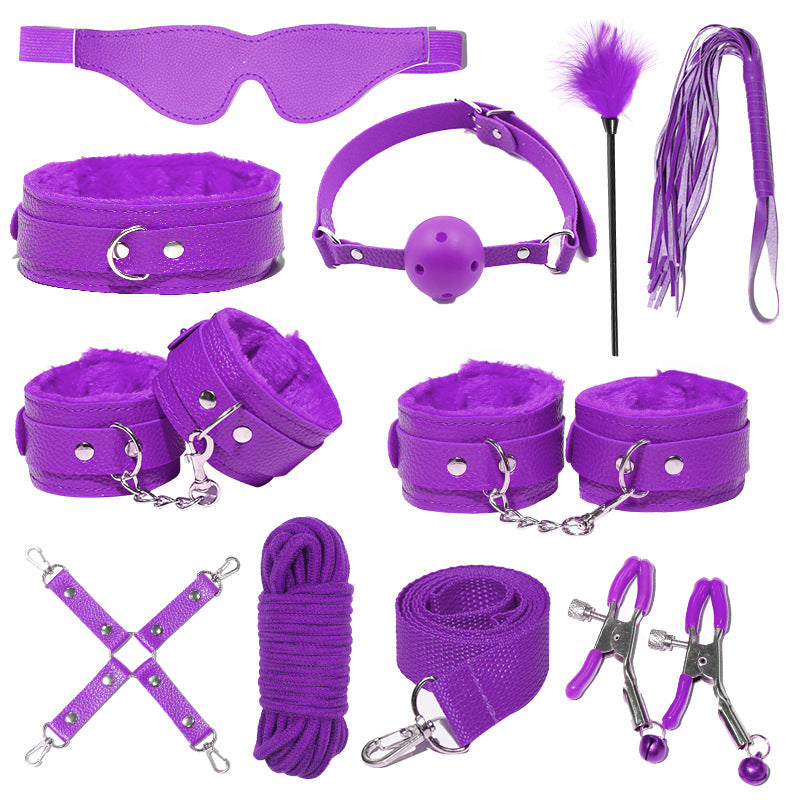 SM sex props set tuning strap bondage toy breast clip handcuffs sp aids adult sex products