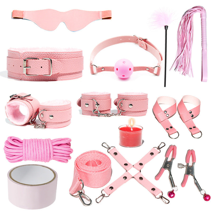 SM sex props set tuning strap bondage toy breast clip handcuffs sp aids adult sex products