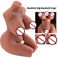 European and American wheat color half-body full silicone solid doll non-inflatable doll male masturbator adult sex toy