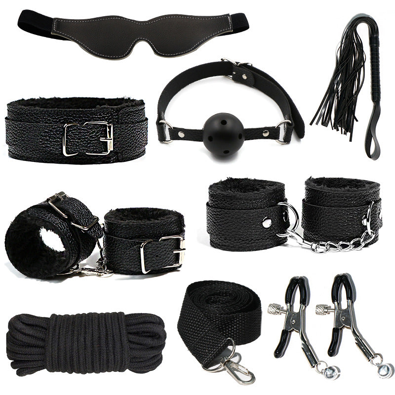 SM sex props set tuning strap bondage toy breast clip handcuffs sp aids adult sex products