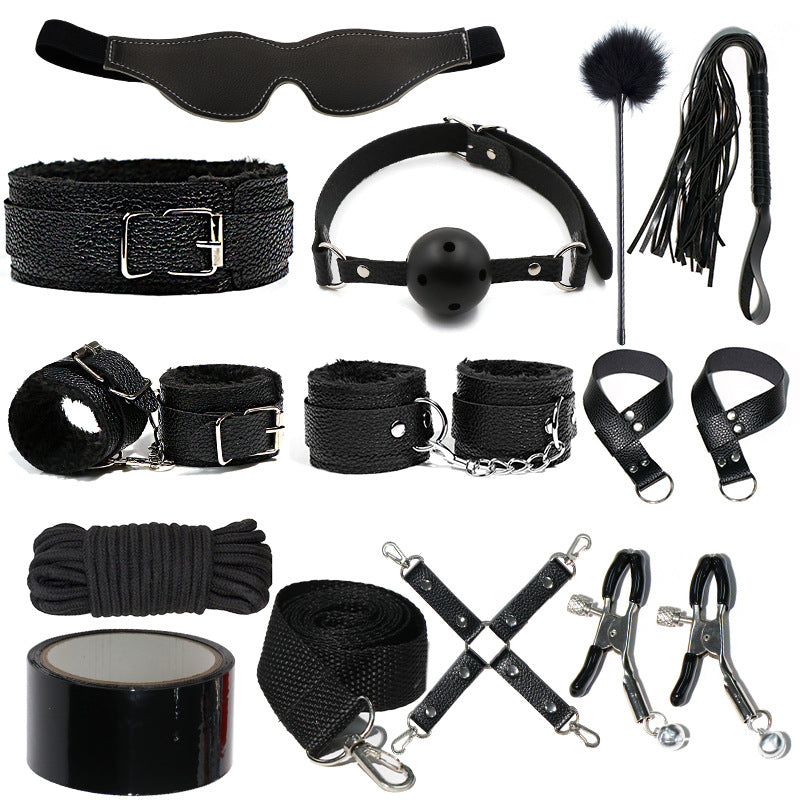 SM sex props set tuning strap bondage toy breast clip handcuffs sp aids adult sex products