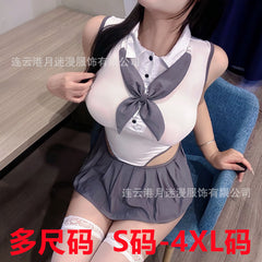 Large size lingerie pure lust cosplay student dress sexy uniform seduction suit free passion skirt