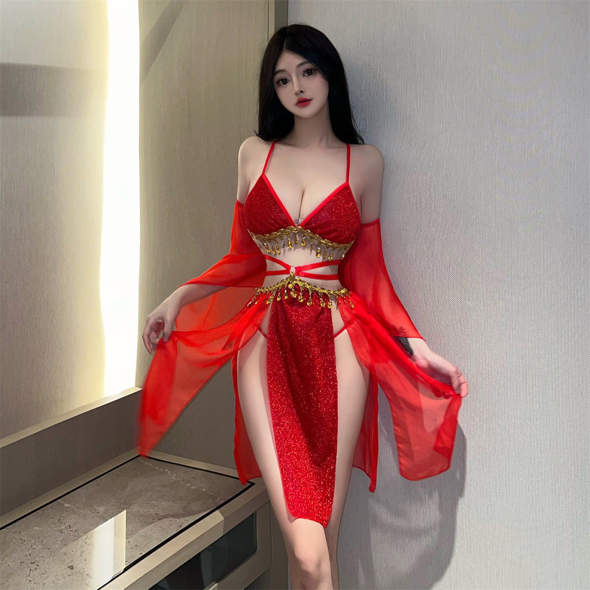 Shi Meisha: New China Style Guochao Ancient Style Exotic Style Dunhuang Feitian Dance Clothing Sexy Underwear Hanfu