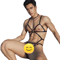 Cross-border foreign trade men's sex underwear passion pajamas men's SM bundled bondage uniform men's gay onesie