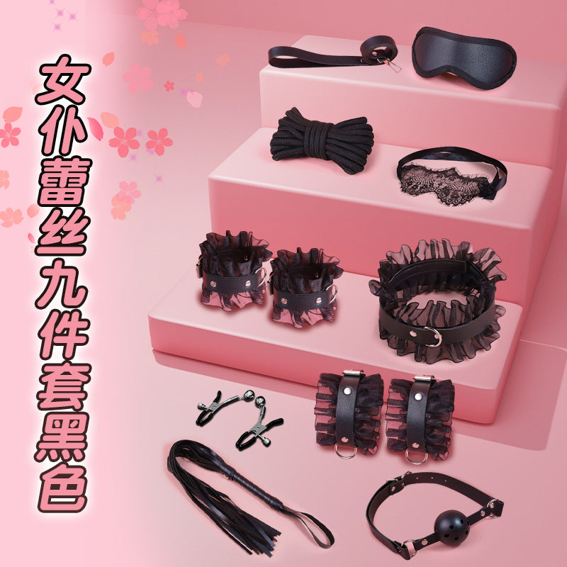 SM sex props set tuning strap bondage toy breast clip handcuffs sp aids adult sex products