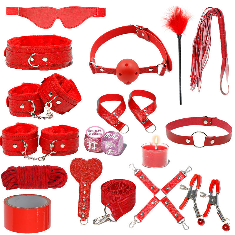 SM sex props set tuning strap bondage toy breast clip handcuffs sp aids adult sex products