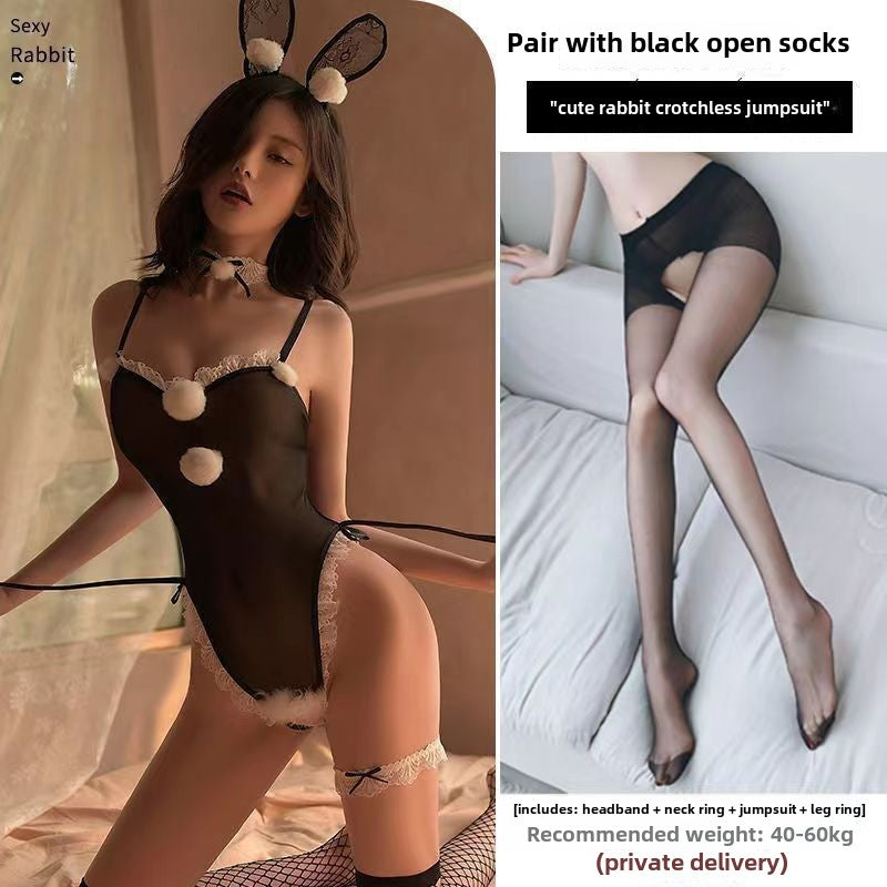 Sex lingerie sexy pajamas pure desire uniform temptation bunny role play cute free open file transparent hair